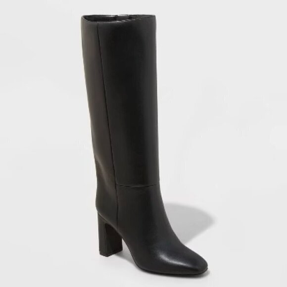 A new day Shoes - A New Day Women's Knee-High Black Boots Trendy Livia Stovepipe Design
